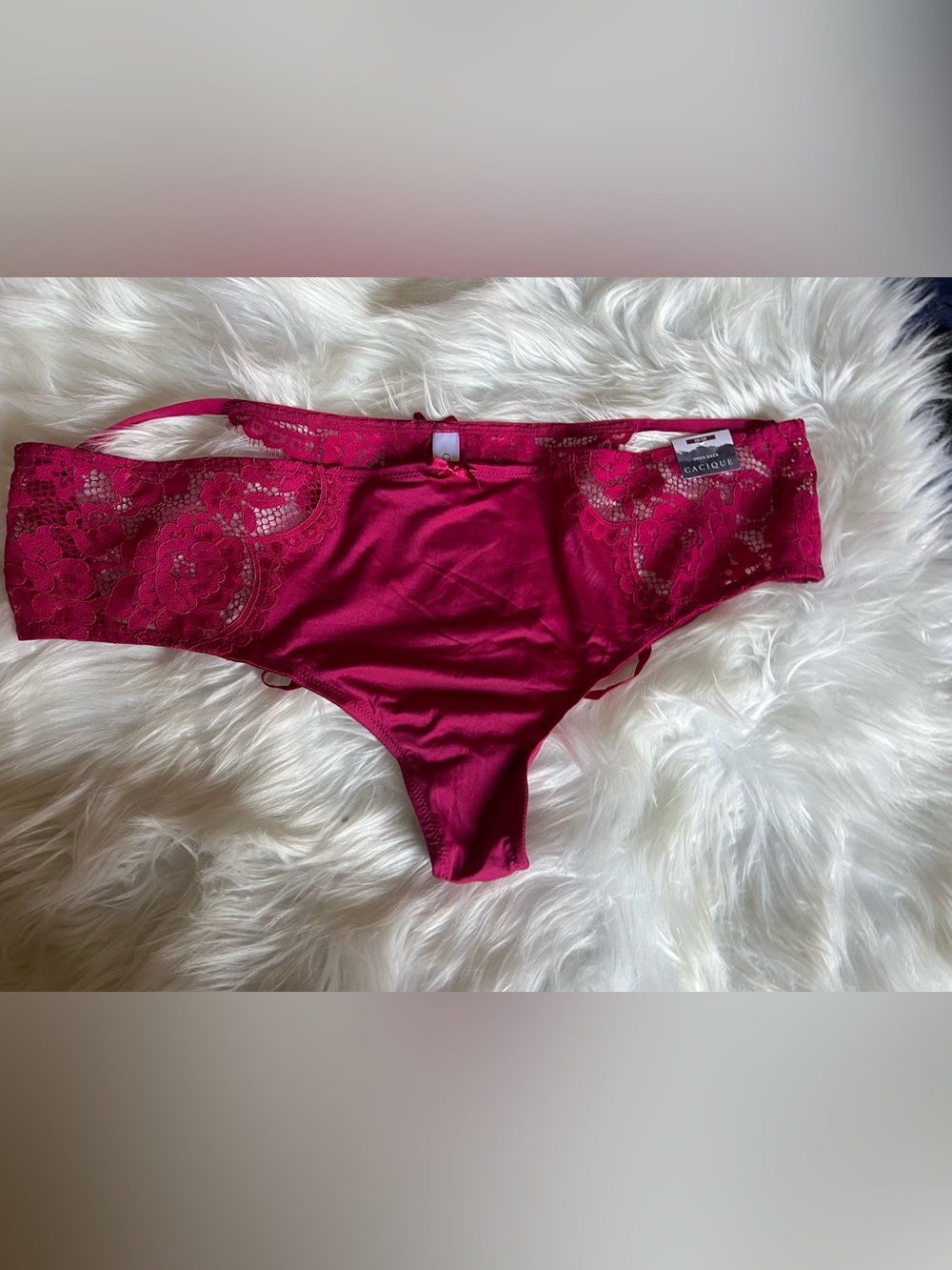 Cacique Lace-Trim  Pink panty